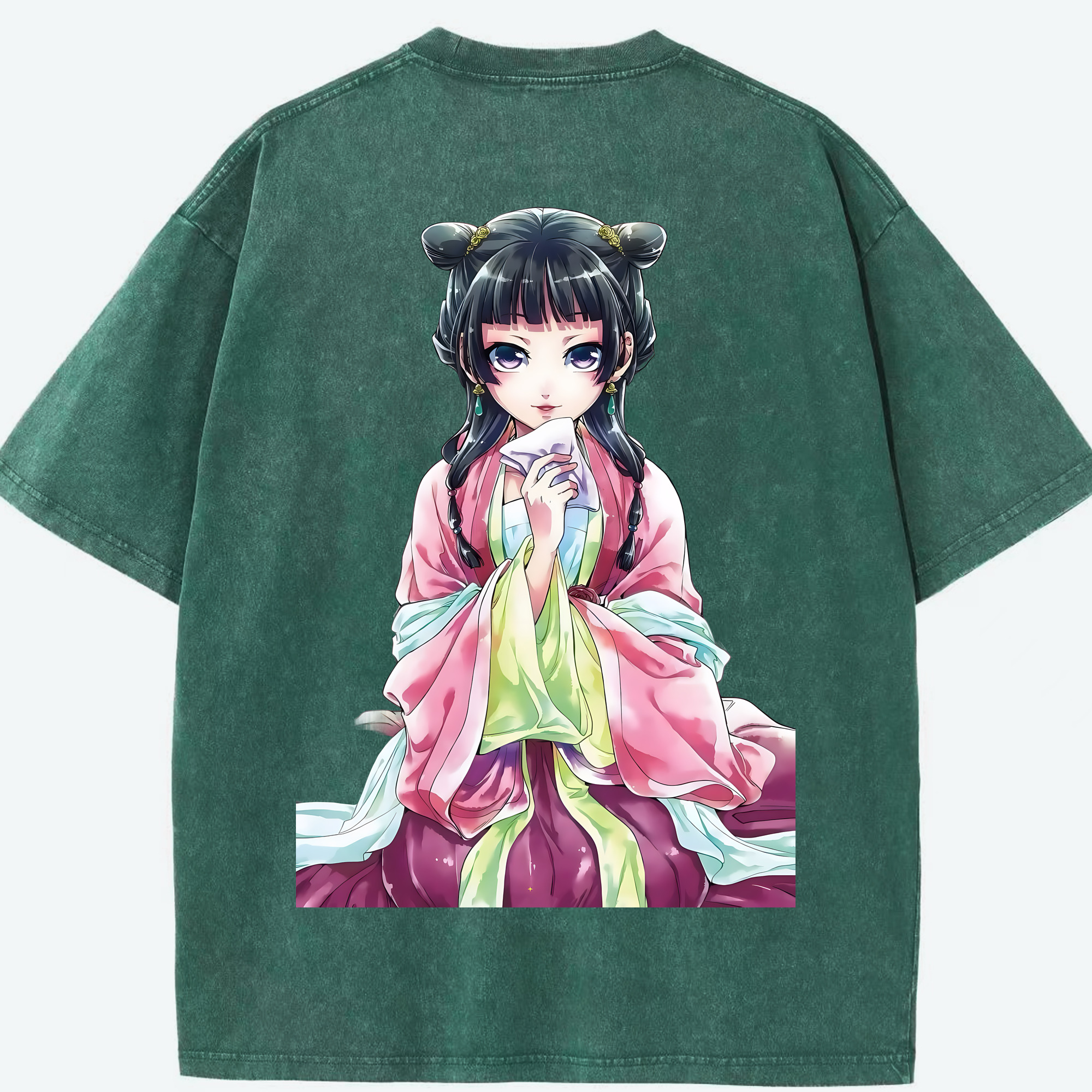 （画像用） 薬屋のひとりごと The Apothecary Diaries 綿100% ヴィンテージ風 半袖Tシャツ（背面プリント）